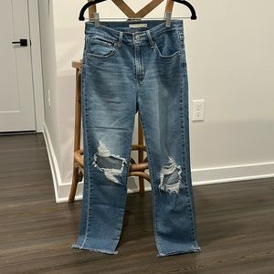 Levi’s 724 high rise straight crop jeans